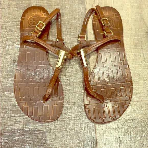 Ladies Tory Burch sandals in brown - Picture 1 of 3